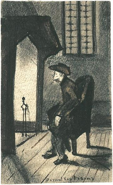 Vincent van Gogh's Before the Hearth Drawing